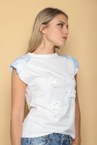 Musculosa BARI C/Hombreras y Piedras GUC43-2 - Vista 5