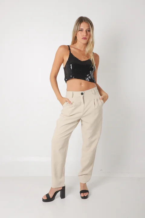 Pantalon Leslie Creppe Sastrero Chupin