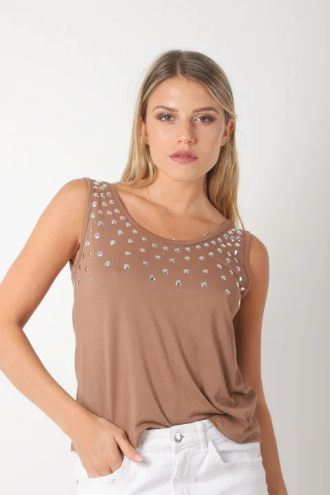 Musculosa Creppe FREURS c/ Tachas