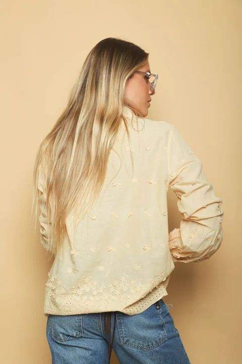 Camisa BLONDIE Lino Bordada GUK70189