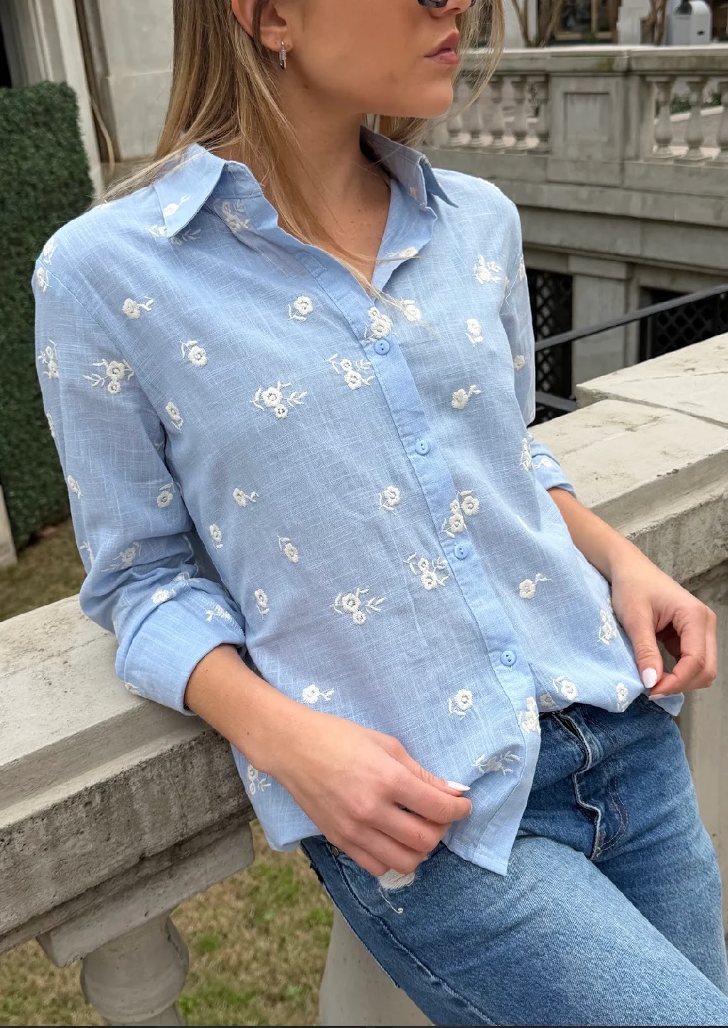 Camisa ROSMARY Lino Bordada GU70242