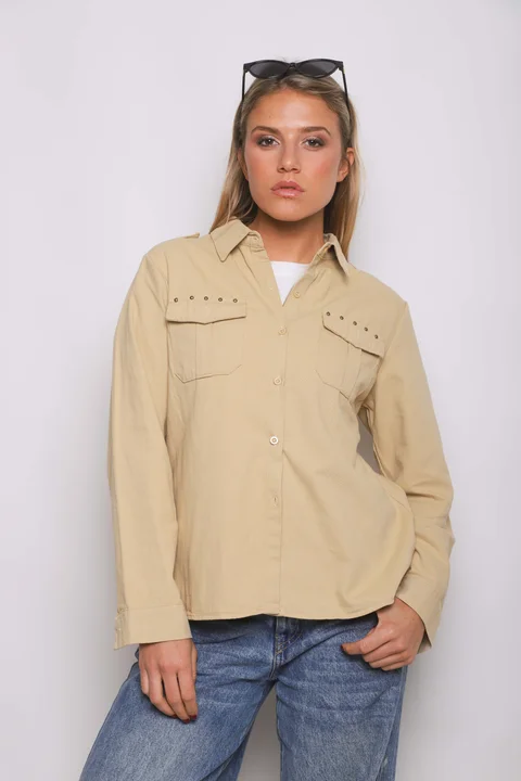  Camisa WANSEL Gabardina Bordada GU70284