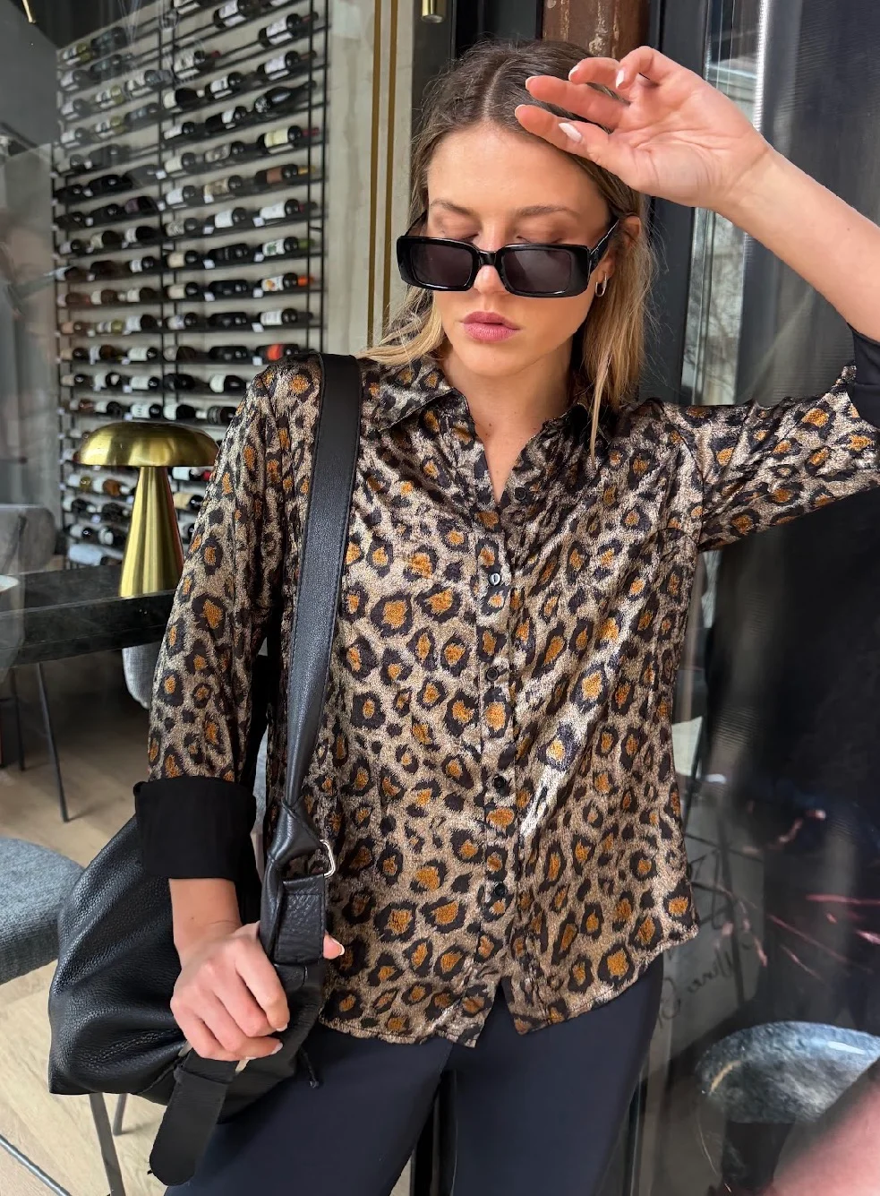 Camisa LEOPARD Satin Print GU70062