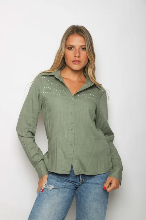 Camisa BANGKOK Lino c/tachas GUP33011