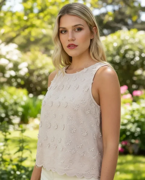 Musculosa CATTANIA  Bordada GU5157