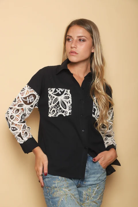 Camisa MARLENE Lino con Bordado GUK70168