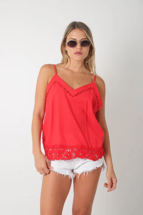 Musculosa JERI Lino bordada GU0537