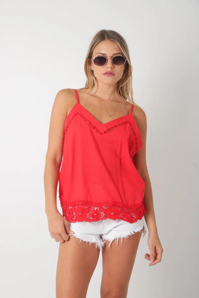 Musculosa JERI Lino bordada GU0537