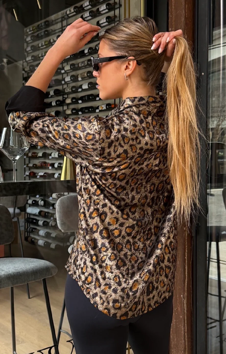 Camisa LEOPARD Satin Print GU70062