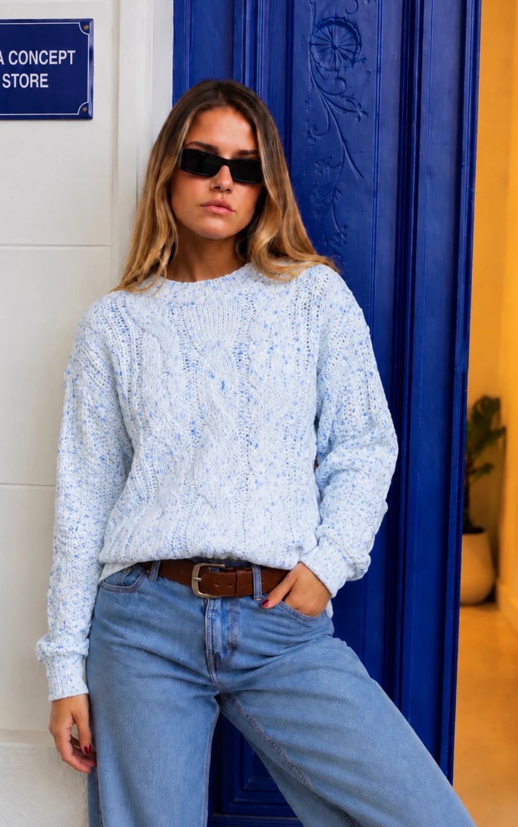 Sweater BEVERLY Tejido Grueso Trenzado GU17