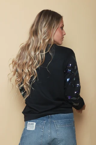 Buzo CROP Lentejuelas GUK70016 - Vista 5