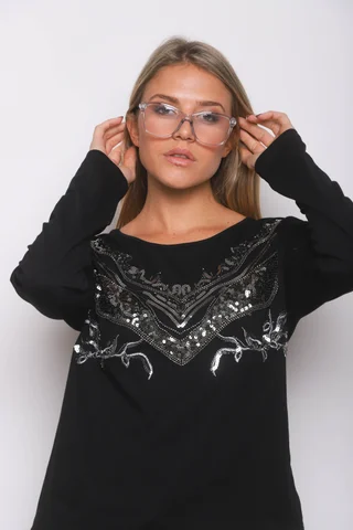 Remera Sound Manga Larga c/ Lentejuelas GUK70043 - Vista 3