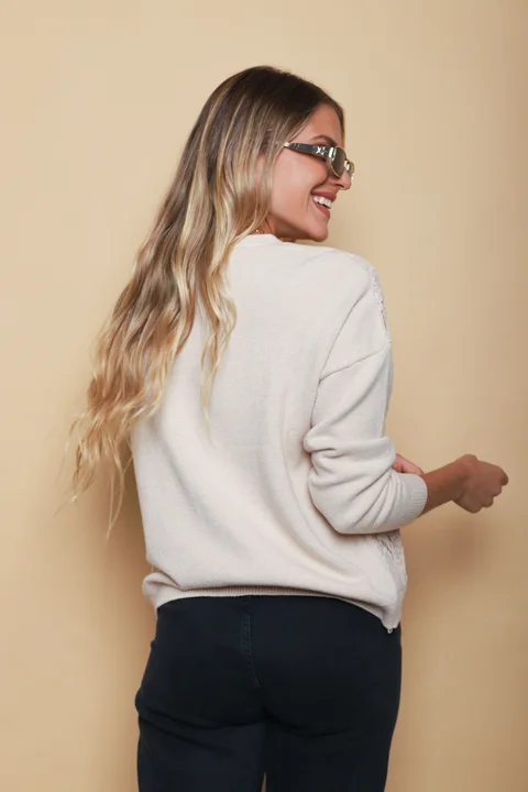 Saco LARROUS Bordado c/ Botones con Brillos GUL827