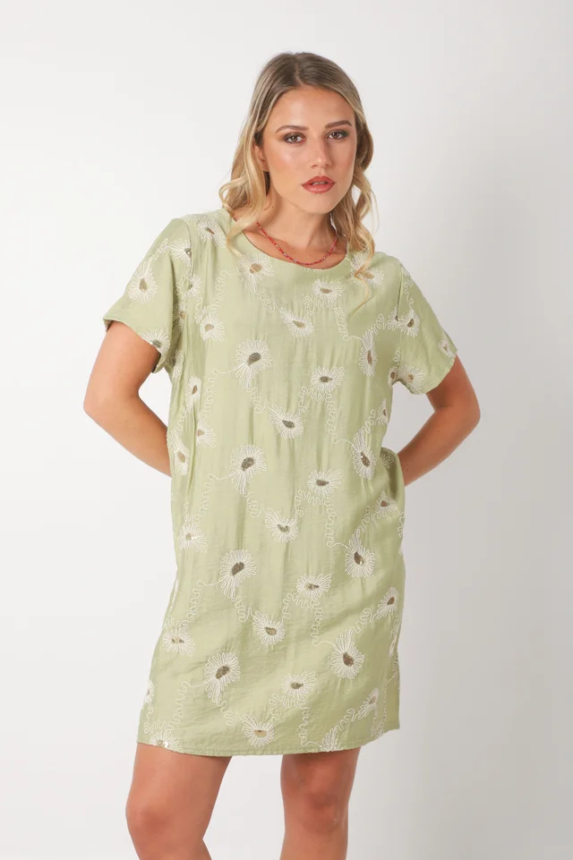  Vestido LOIRA lino c/bordado GUCH3013-1