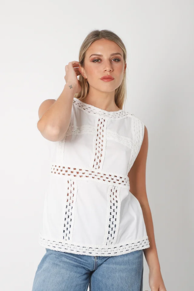 Musculosa DREAM Algodon Lycra y guipiure GUK70207