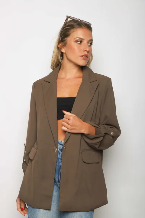 Blazer VICENA Sastrero Forrado con Boton Strass GUP33021