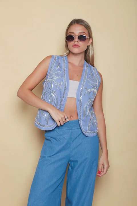 Chaleco Boho Bordado GUK70206