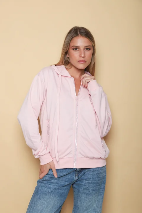 Campera  Siena White  Brillos  Cierres  GUK166