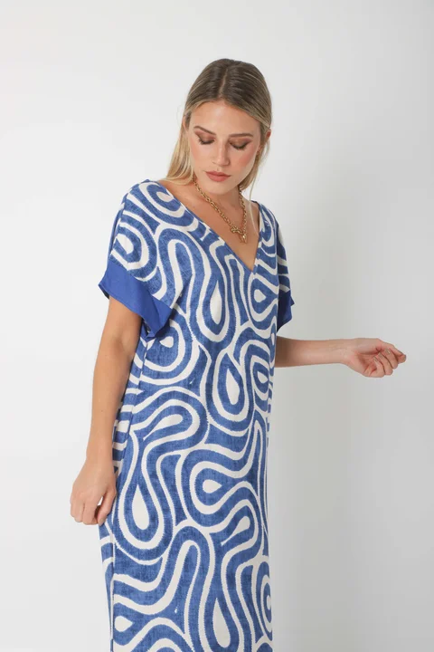 Vestido DOMINIQUE MAREAS LINO GUK70143-1