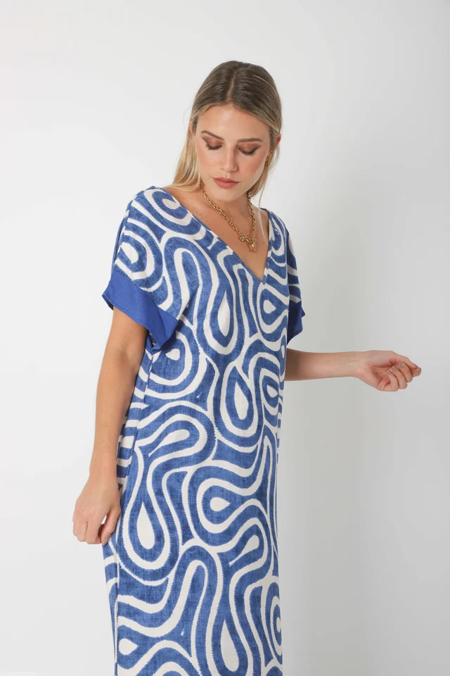 Vestido DOMINIQUE MAREAS LINO GUK70143-1