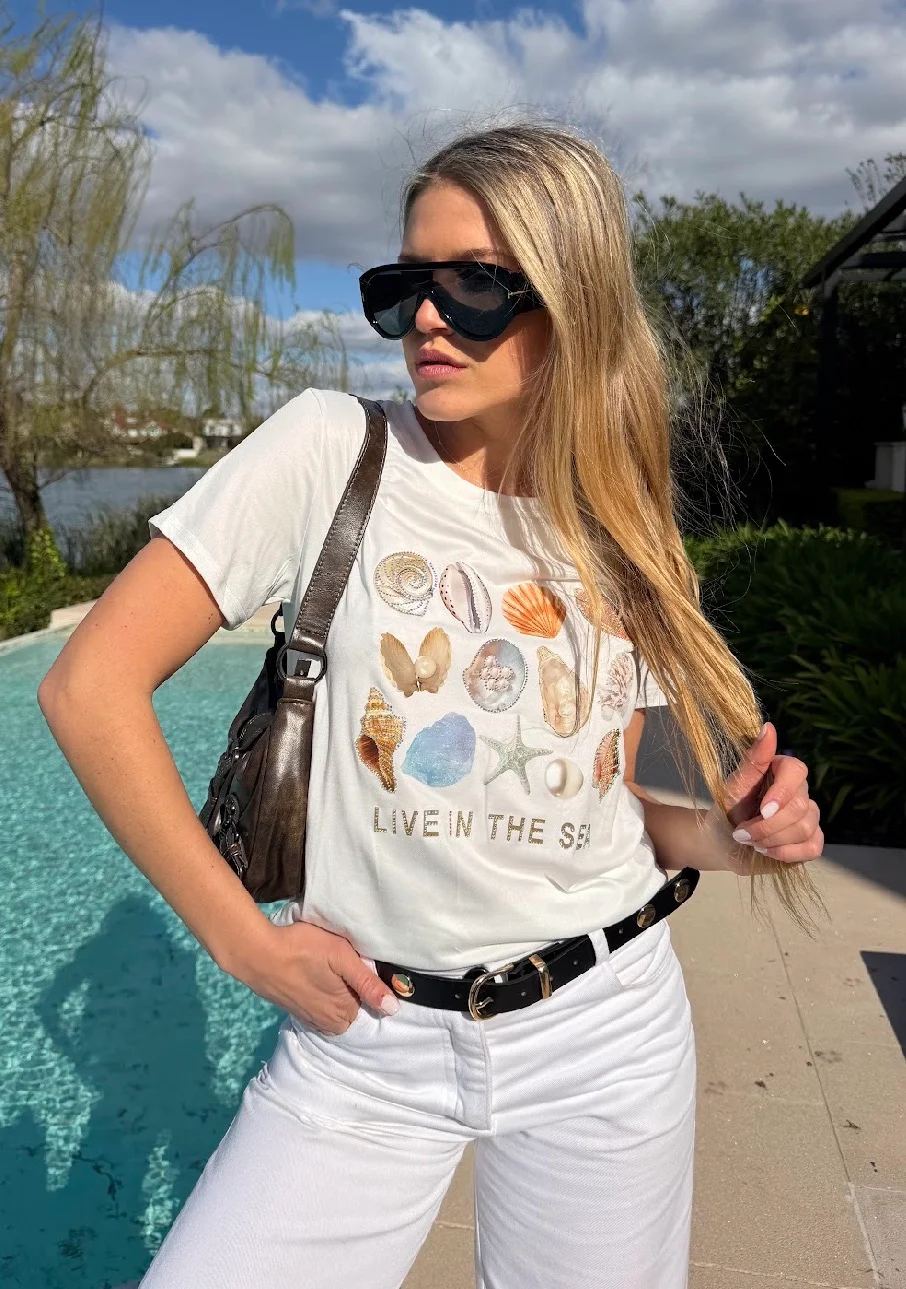 Remera LIVE IN THE SEA  GU336793