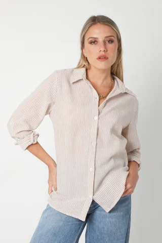 Camisa  BABILON LINO RAYADA - Vista 2
