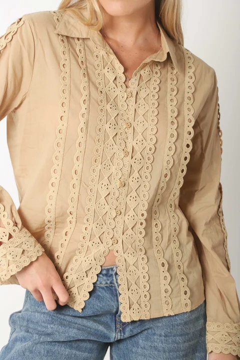 Camisa FRENESI Guardas Guipiur GUK70198 