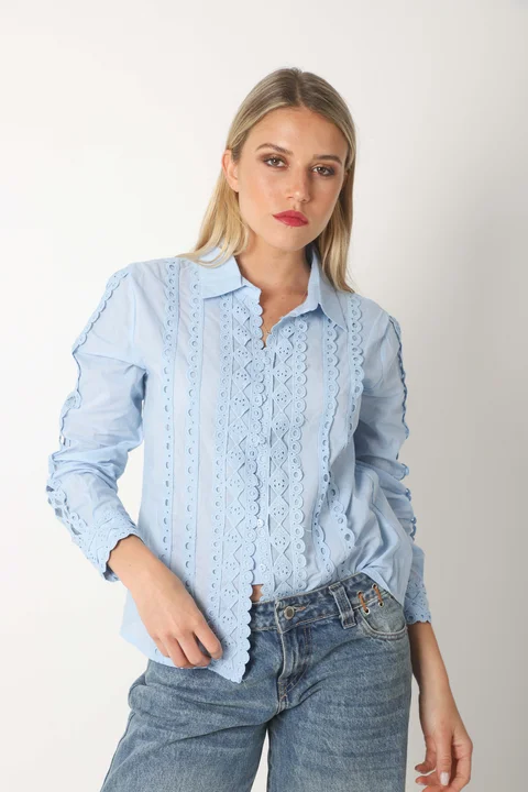 Camisa FRENESI Guardas Guipiur GUK70198 