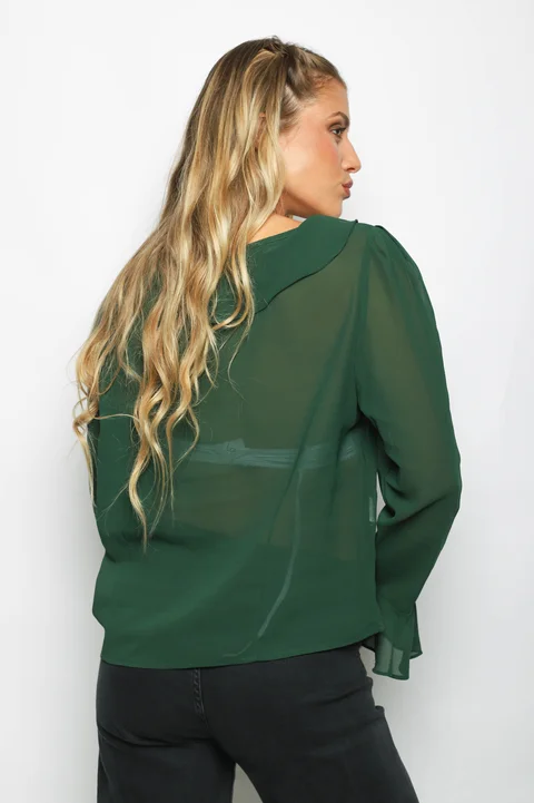 Blusa TITA Gasa c/Volados GUV60