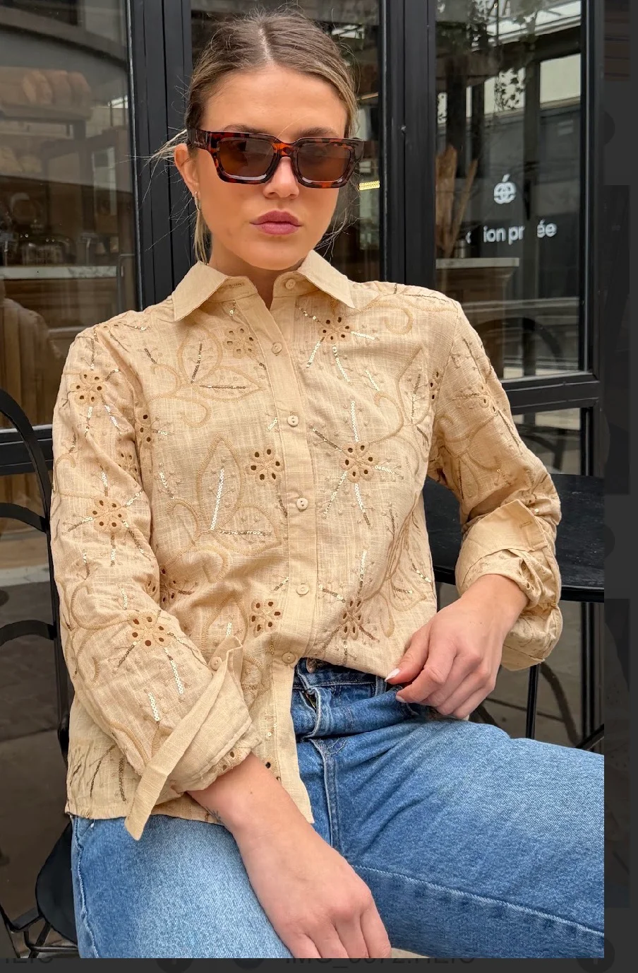 Camisa WANER Lino Bordada GU70237