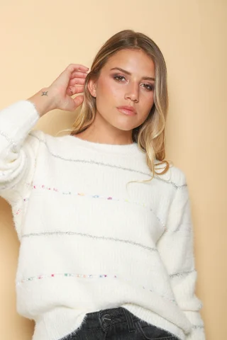 Sweater LINEKER Raya Lurex y Multicolor GU3306 - Vista 1