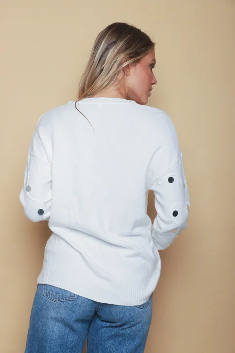 Sweater PELICAN Bremer c/ Bordado y Aplique GUL678