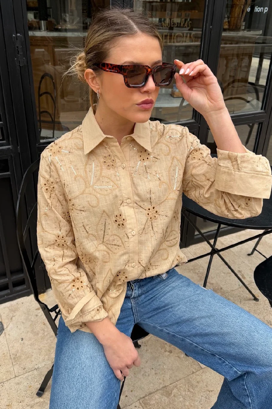 Camisa WANER Lino Bordada GU70237