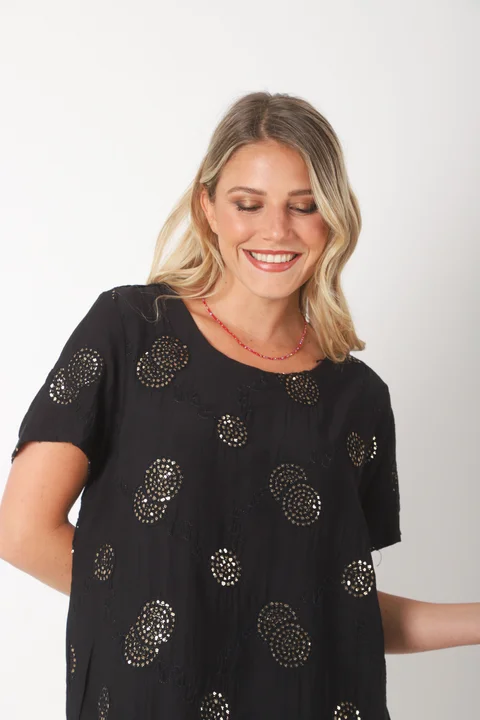 Vestido REGAZZA Lino c/bordado GUCH3013