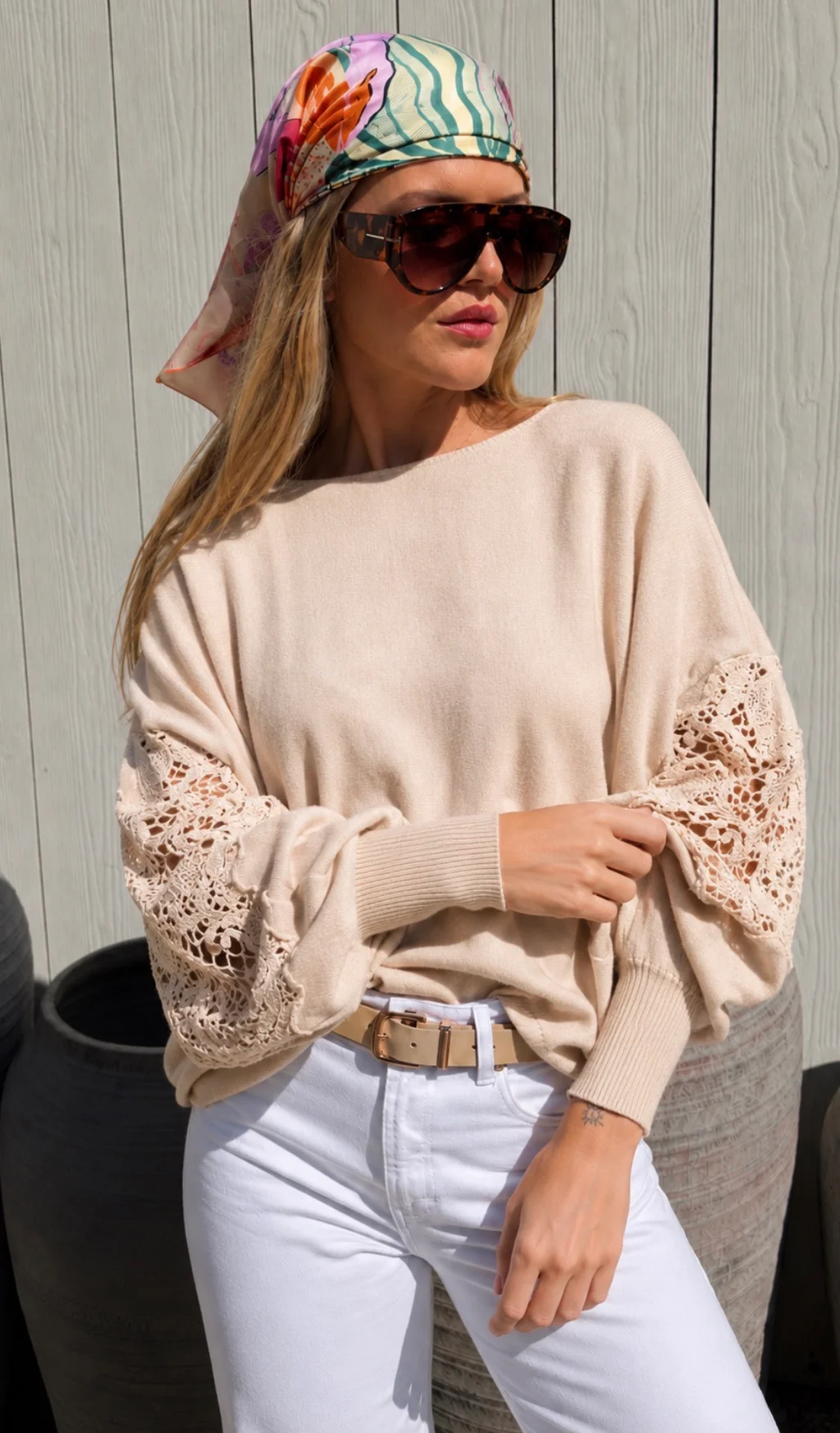 Sweater TUSCANY con Guipiur GU841