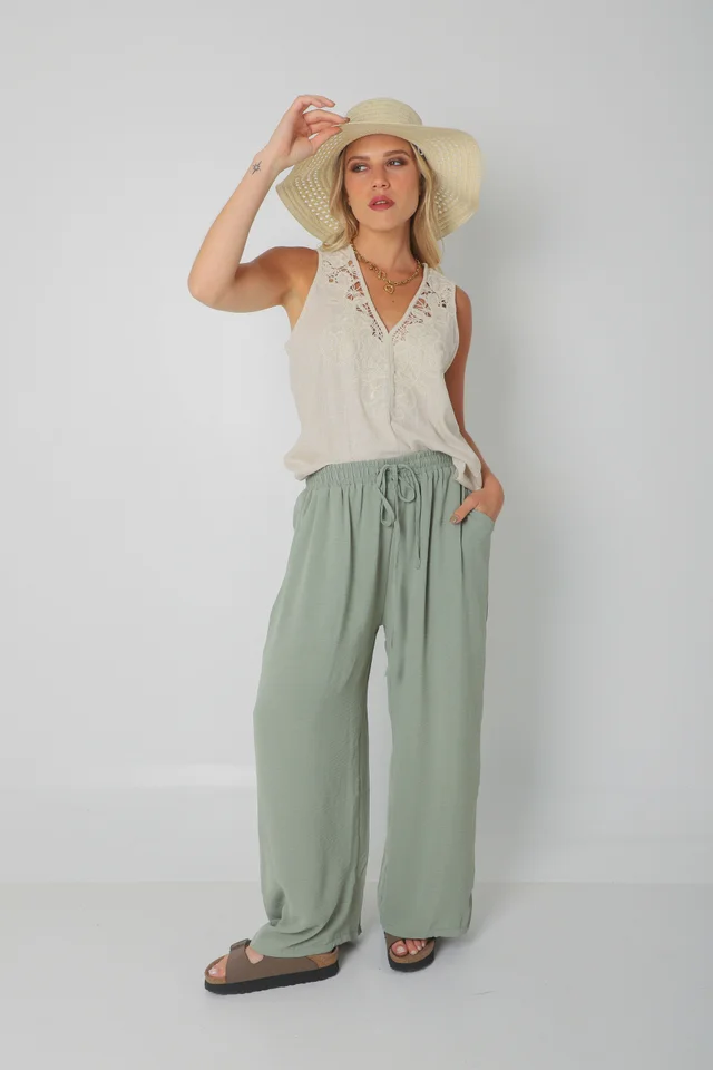 Pantalón OCEAN de CEY con Tiras y Bolsillos GU0331