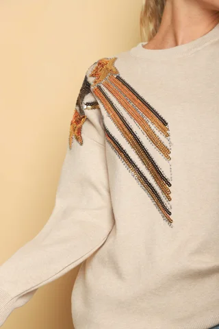 Sweater RAYOS Dorados Bordados GU67700 - Vista 5
