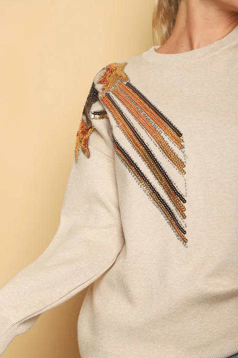 Sweater RAYOS Dorados Bordados GU67700