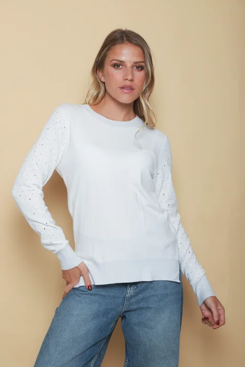 Sweater LUXURY Lurex con Strass GUL624