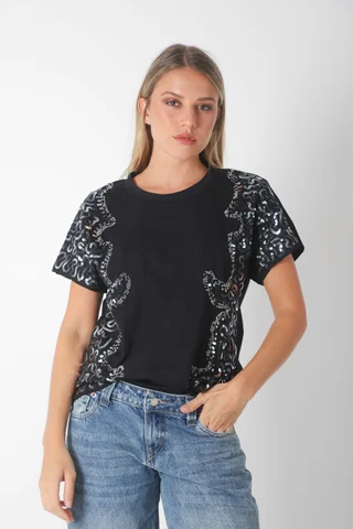 Remera KALSEN C/Lentejuelas GUK70136 - Vista 3