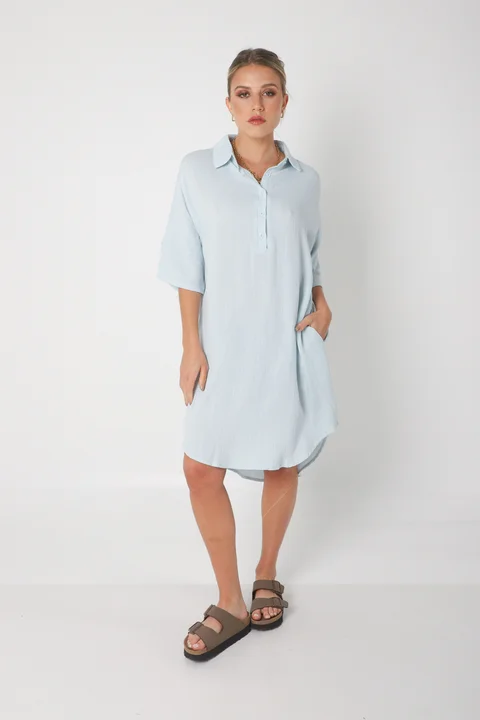 Vestido KAISER de Lino c/ Botones GU0333