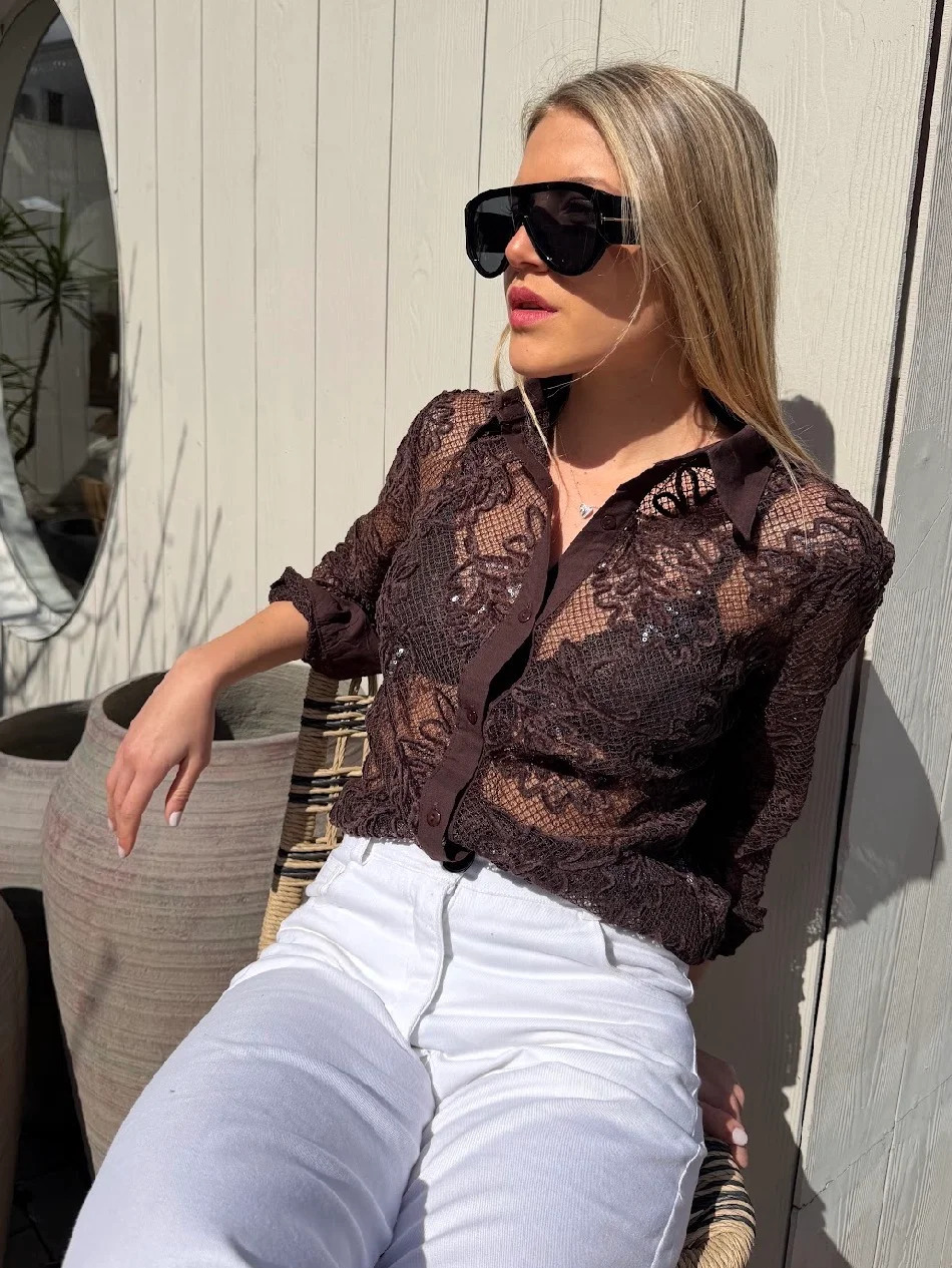 Camisa SOUL Encaje Hojitas GU70272