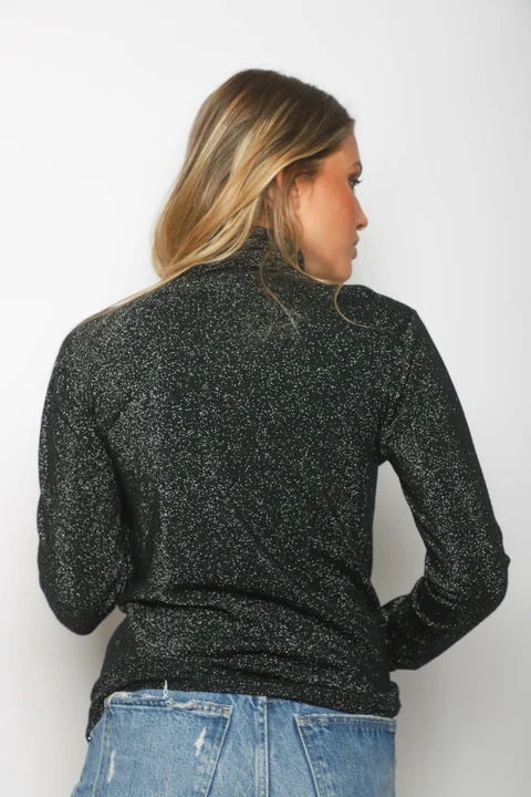 Polera MERIDIAN Lurex con Botones Strass GUL601