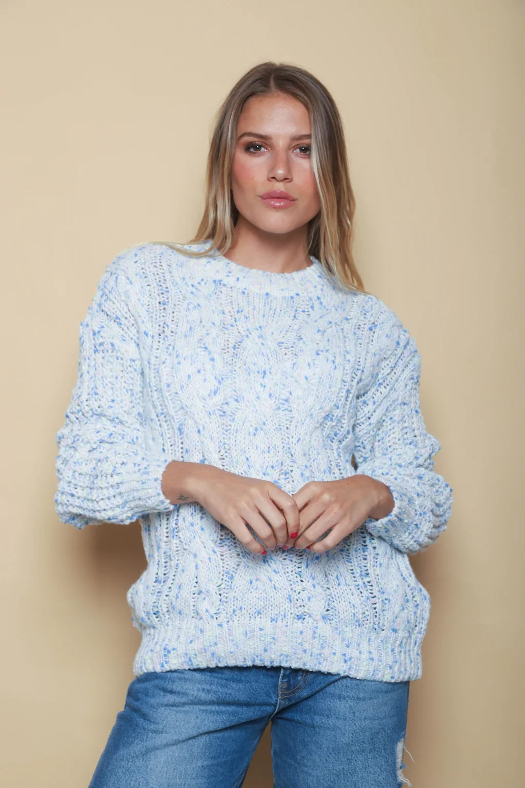 Sweater BEVERLY Tejido Grueso Trenzado GU17