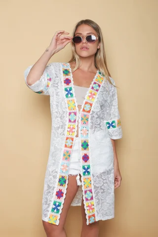 Kimono  Glasgow  Encaje GU1470 - Vista 5