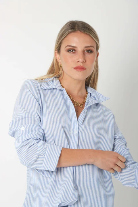 Camisa  BABILON LINO RAYADA