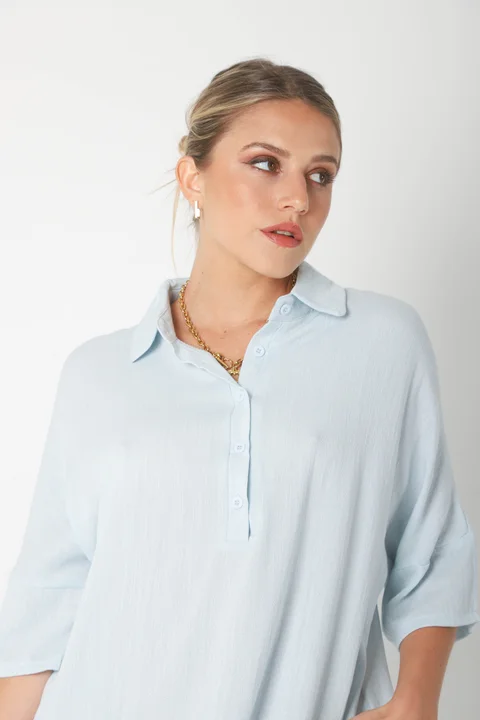 Vestido KAISER de Lino c/ Botones GU0333