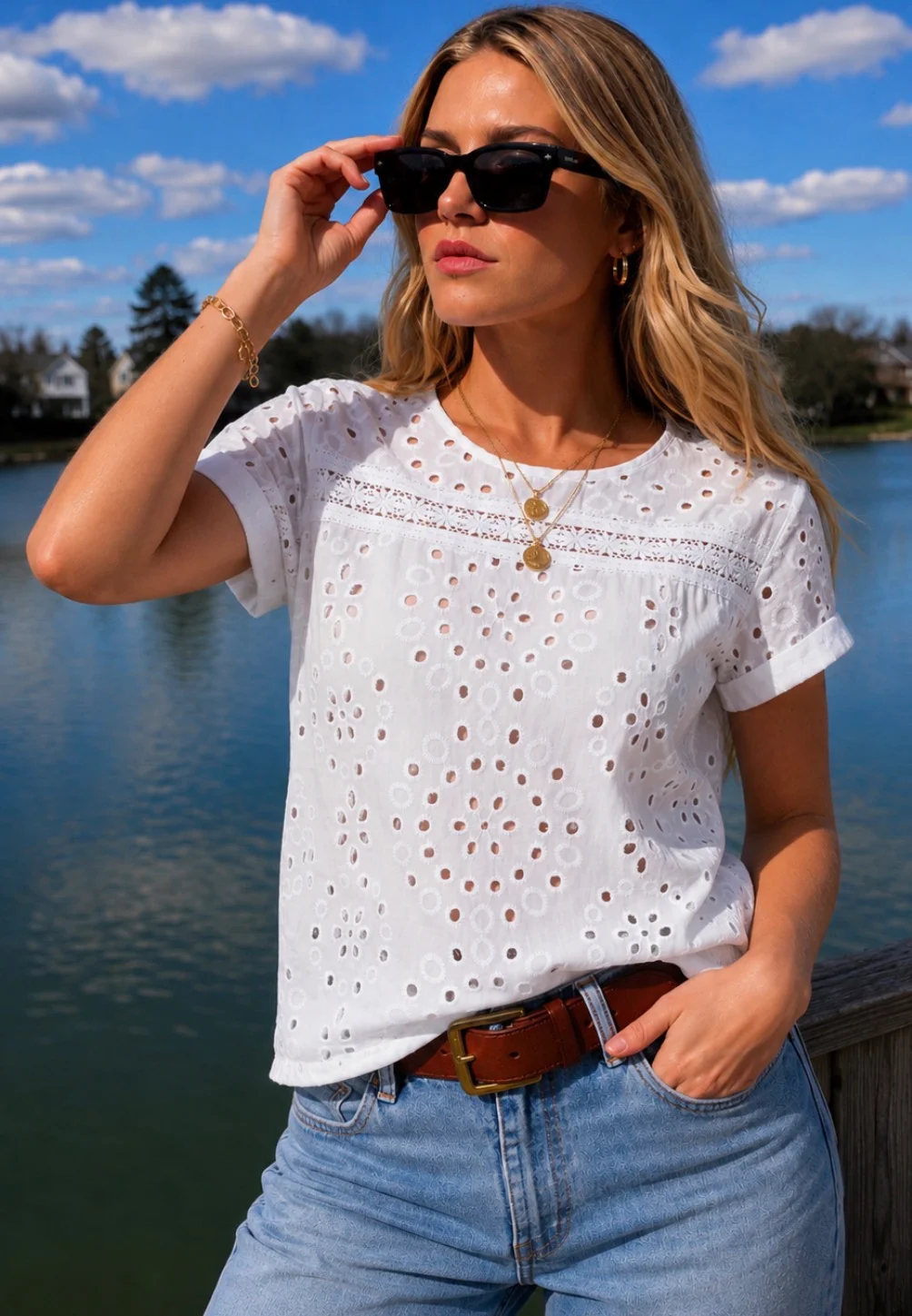 Blusa NADINE Broderie Bordada GUK70203