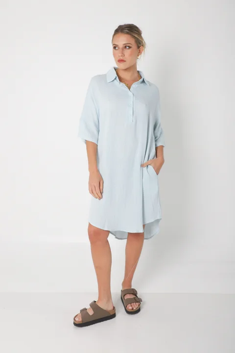 Vestido KAISER de Lino c/ Botones GU0333