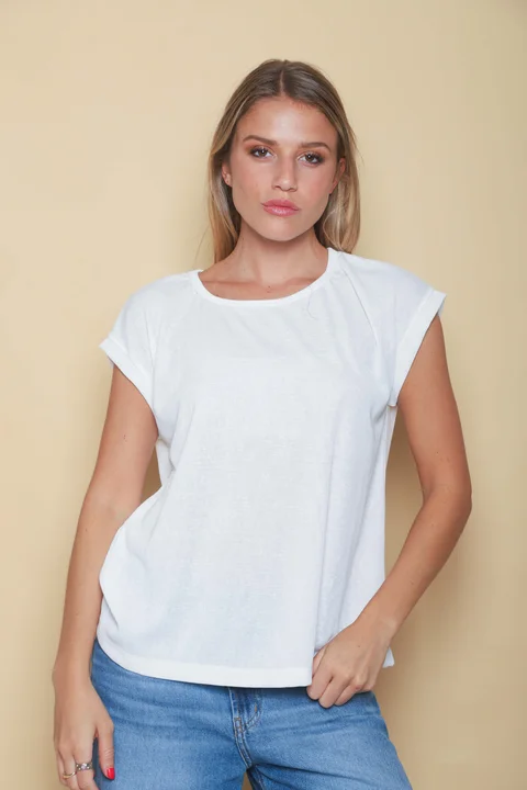 Remera Dana Hilo Flame con Lurex